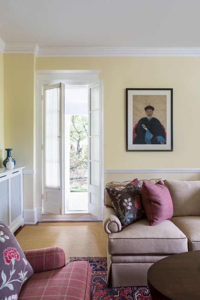Yellow room with open door