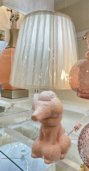 Novelty pink poodle lamp