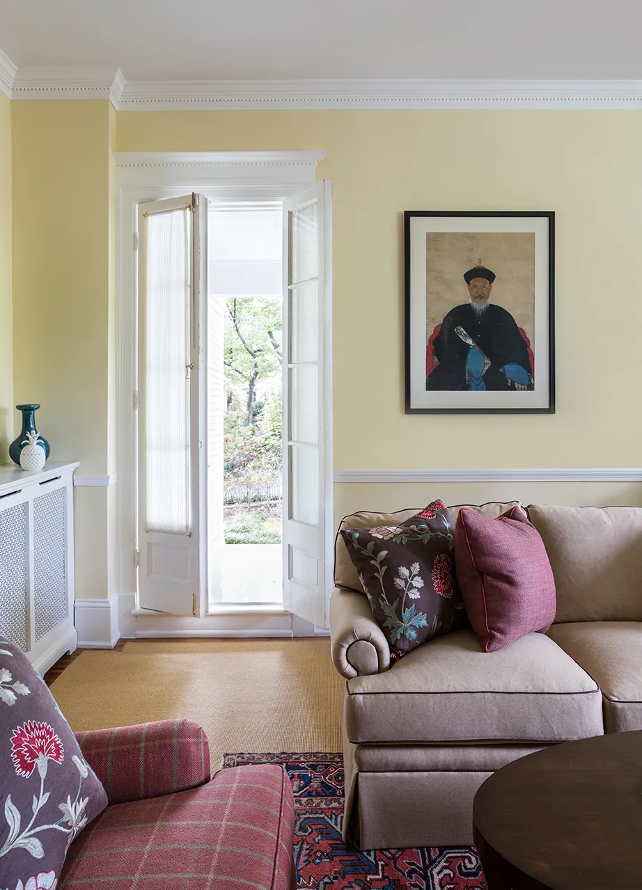 Living room upholstery and wall art